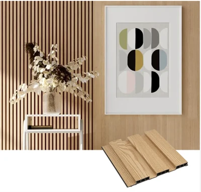 Wood Composite Wallboard Plast Wood Grain WPC Wall Panel